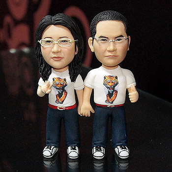 虎虎生風Q版情侶公仔